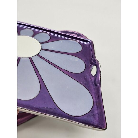 Flower Power Art Deco Atlas China Czechoslovakia Decorative Dish Pair Boho Retro - Picture 3 of 13